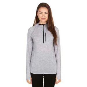 Minus 33 Micro Weight Women's 1/4 Zip Sun Hoodie Woolverino - Ash Gray Small